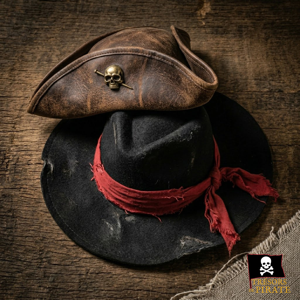 Chapeaux pirates genre cuir ou feutre de tout genre et couleurs - Trésors de Pirate