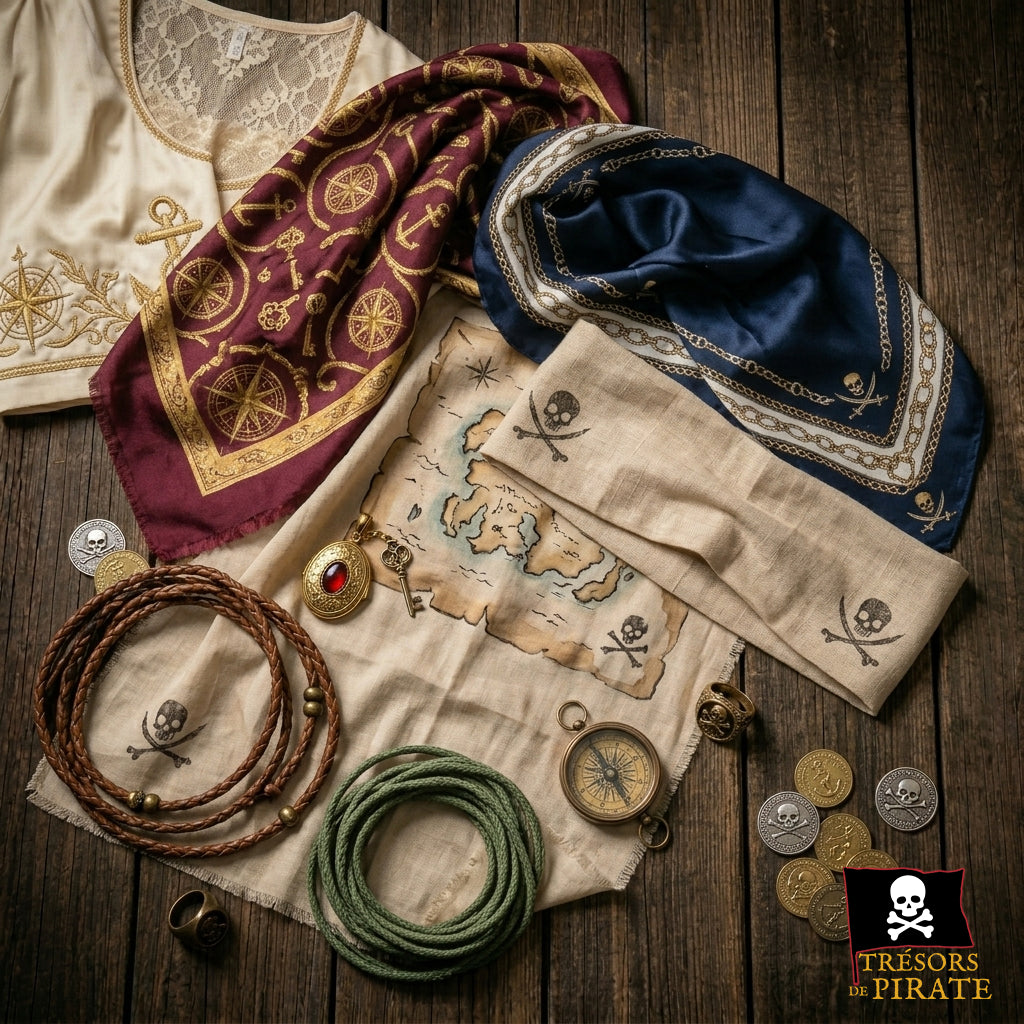Bandeaux de Pirate pour la tête - Trésors de Pirate