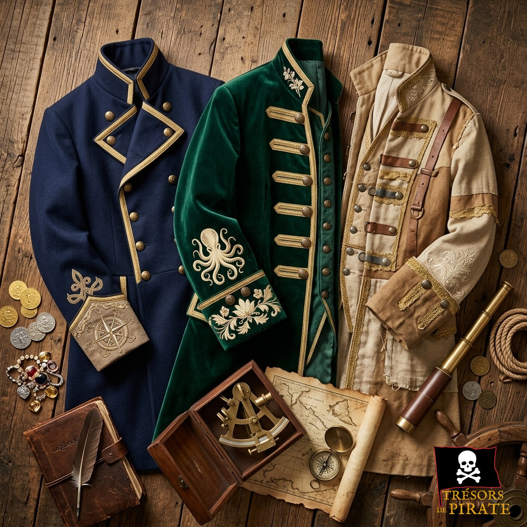 Manteaux de Pirate de différents styles et couleurs - Trésors de Pirate