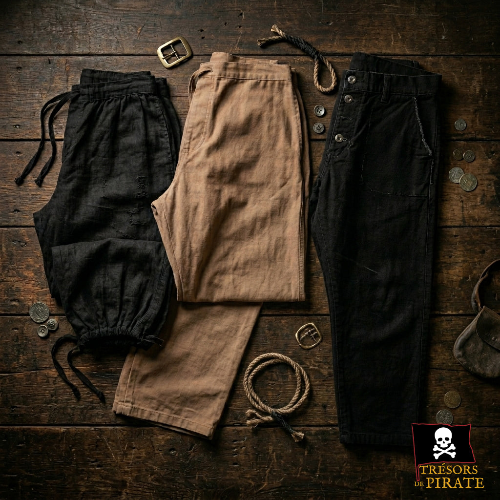 Pantalons de pirate et pantacourts de pirate - Trésors de Pirate