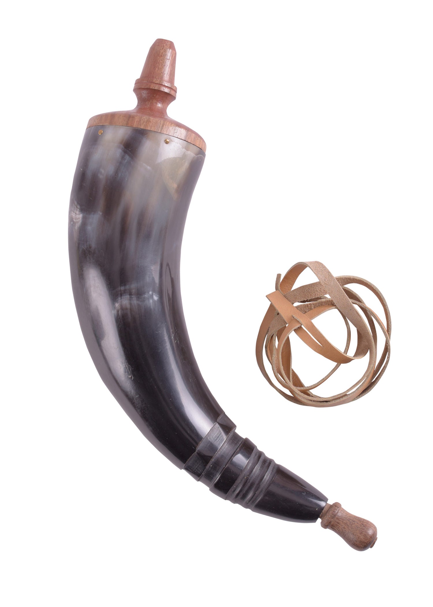 Corne à poudre avec lanière en cuir Pirates Wares