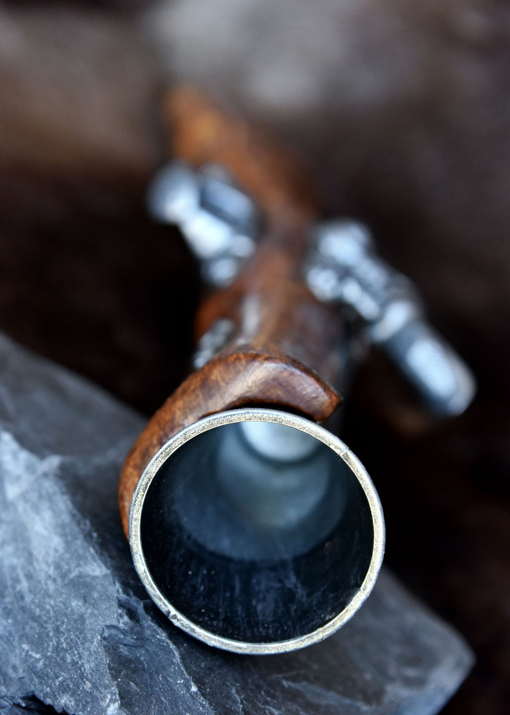 Fusil pirate tromblon court argenté à silex, 18e siècle Pirates Wares