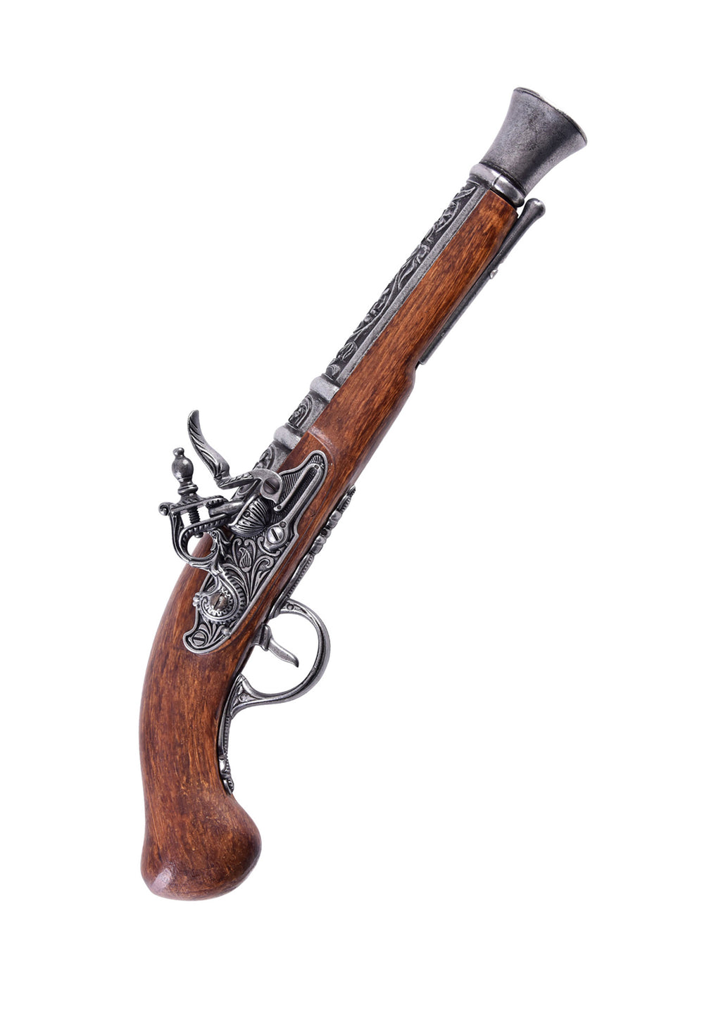 Pistolet pirate à culasse argenté, 18e siècle Pirates Wares