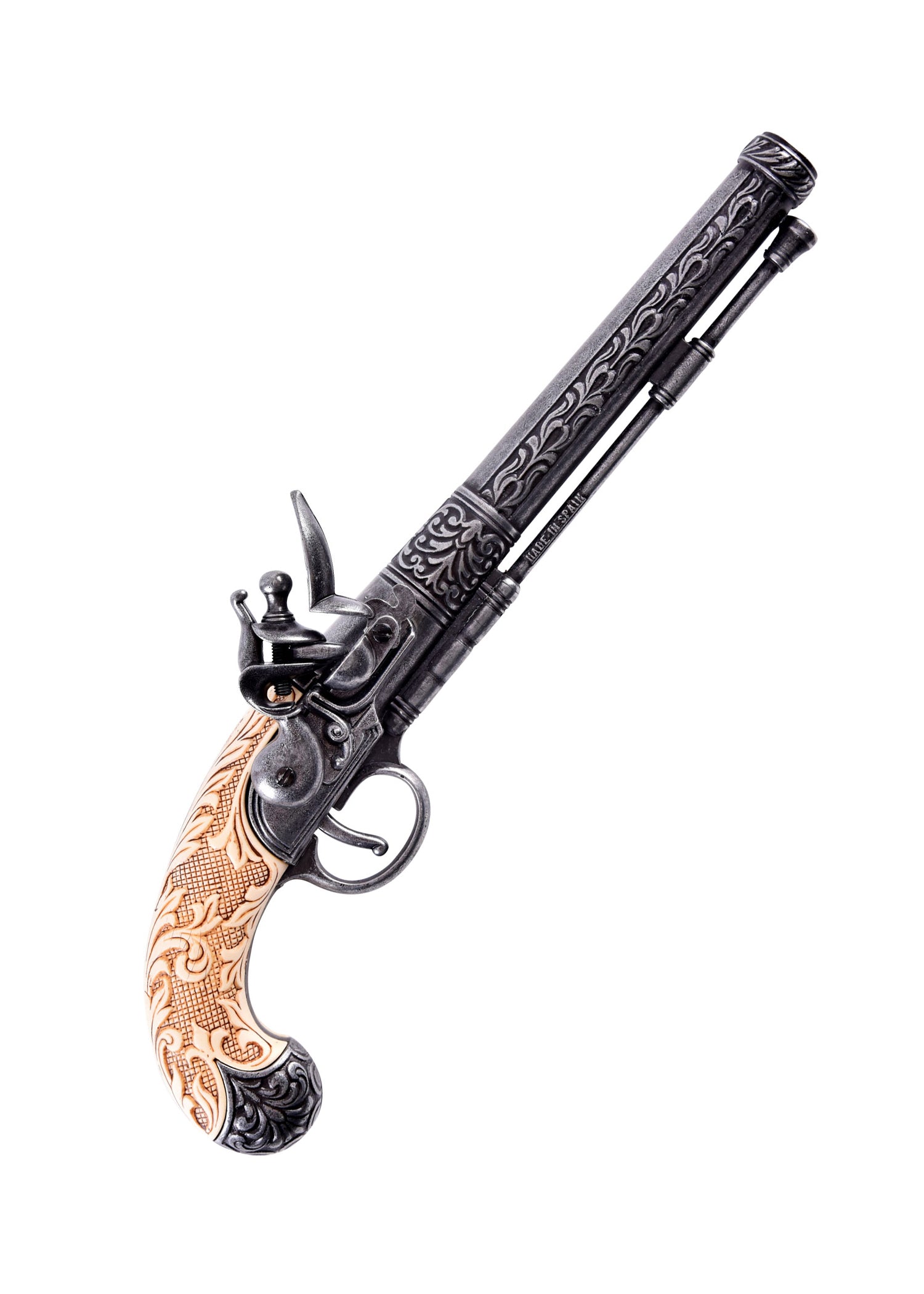 Pistolet pirate à silex belge, 18e siècle Pirates Wares
