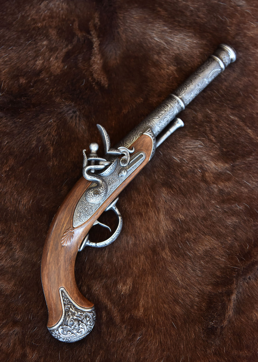 Pistolet pirate à silex Queen Anne, 18e siècle Pirates Wares
