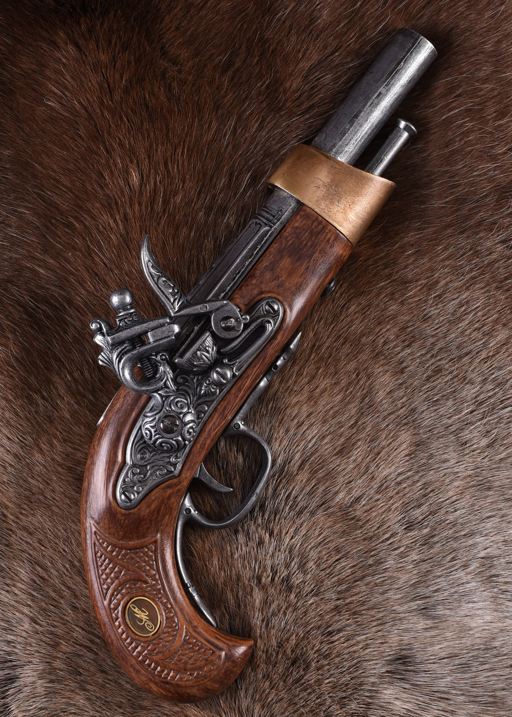 Pistolet pirate à silex français, 19e siècle Pirates Wares