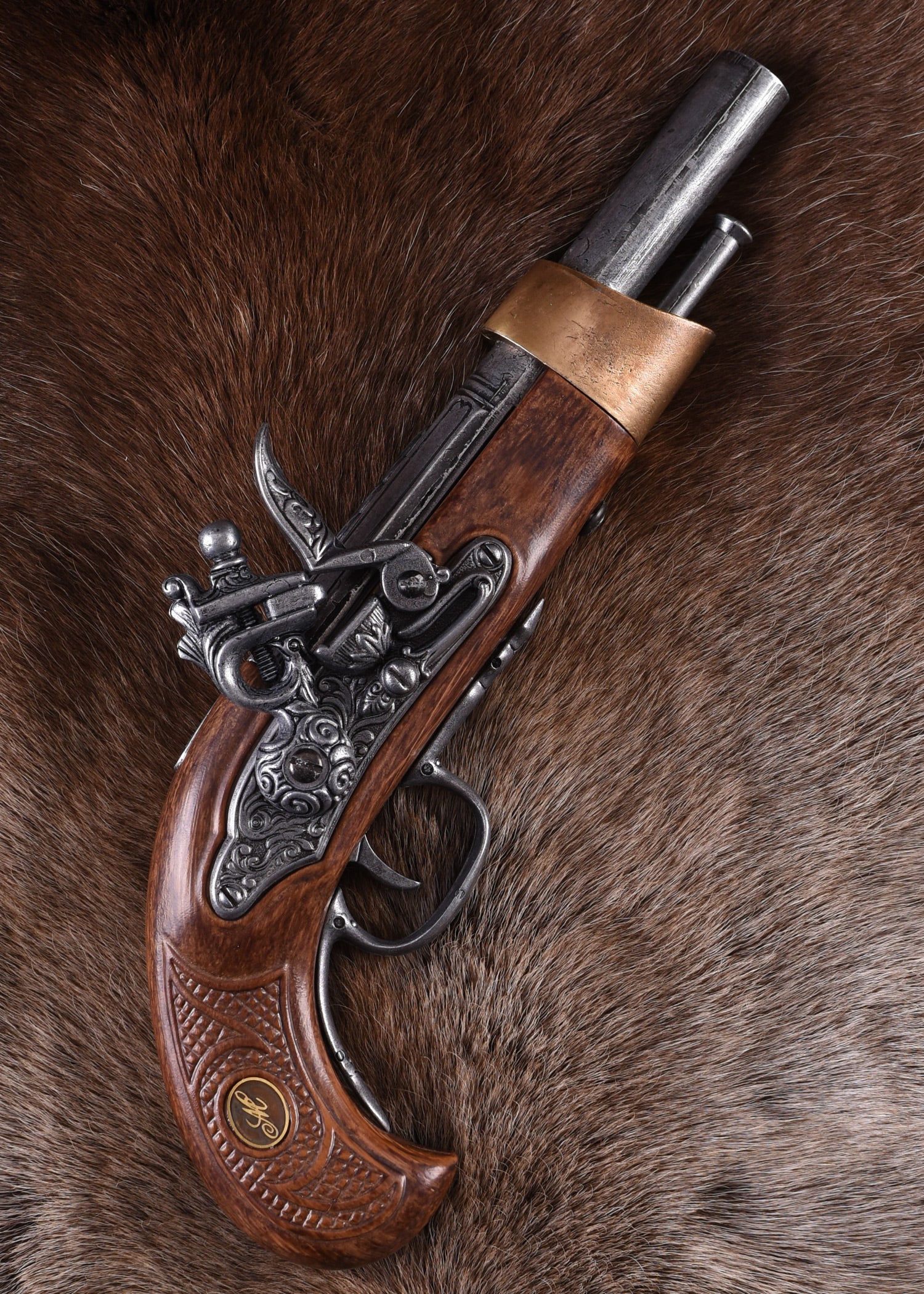 Pistolet pirate à silex français, 19e siècle Pirates Wares