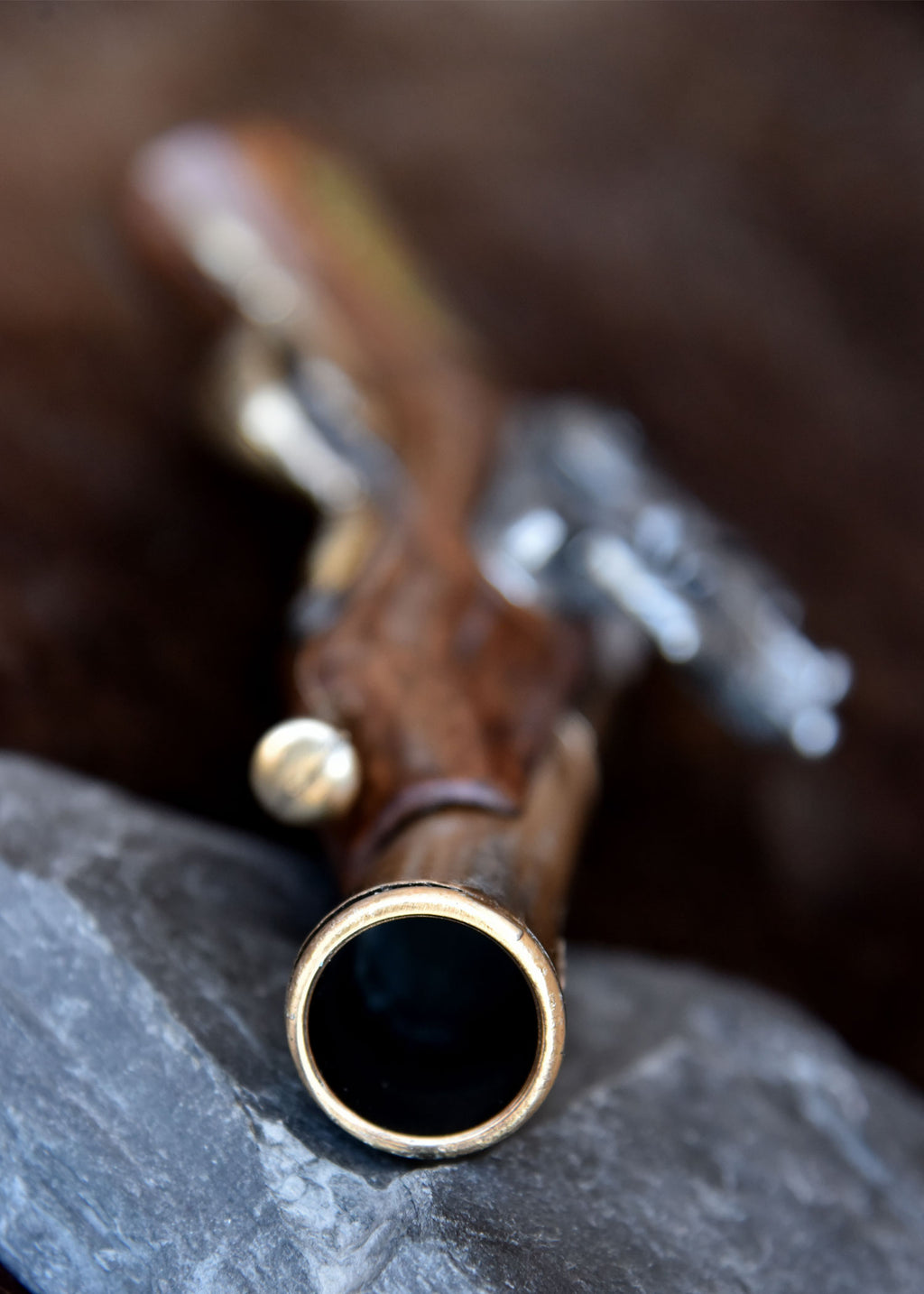 Pistolet pirate laiton à silex, 17e siècle Pirates Wares