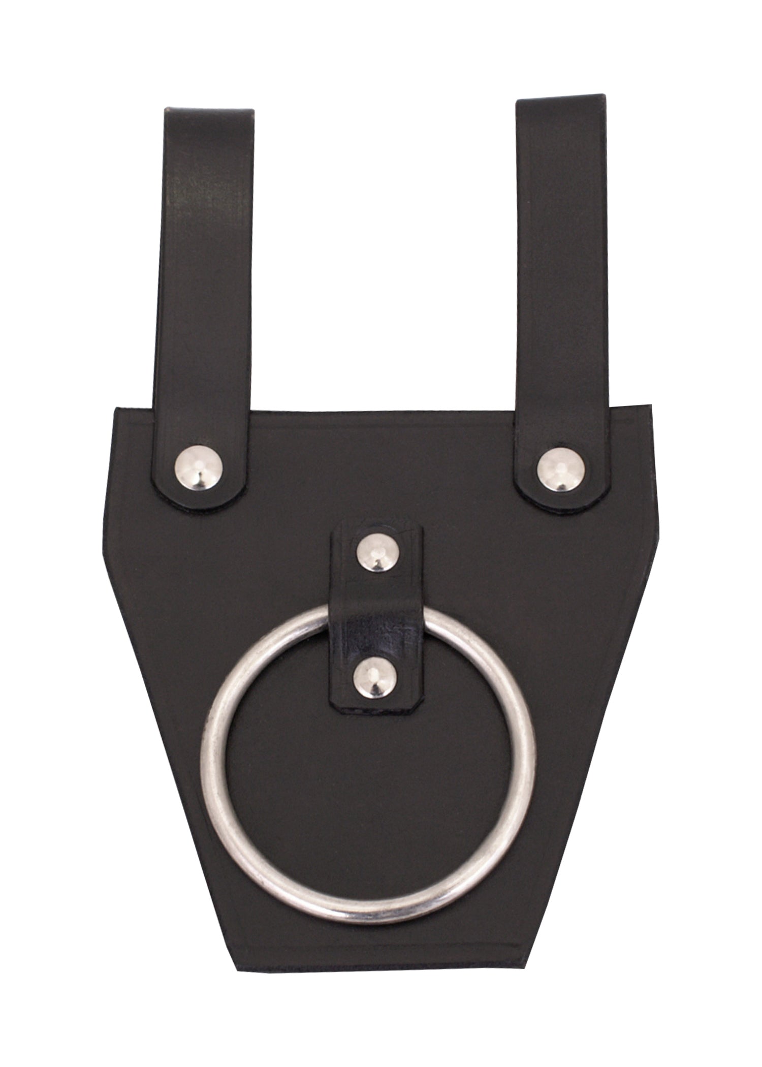 Porte hache pirate cuir noir et anneau métal Pirates Wares