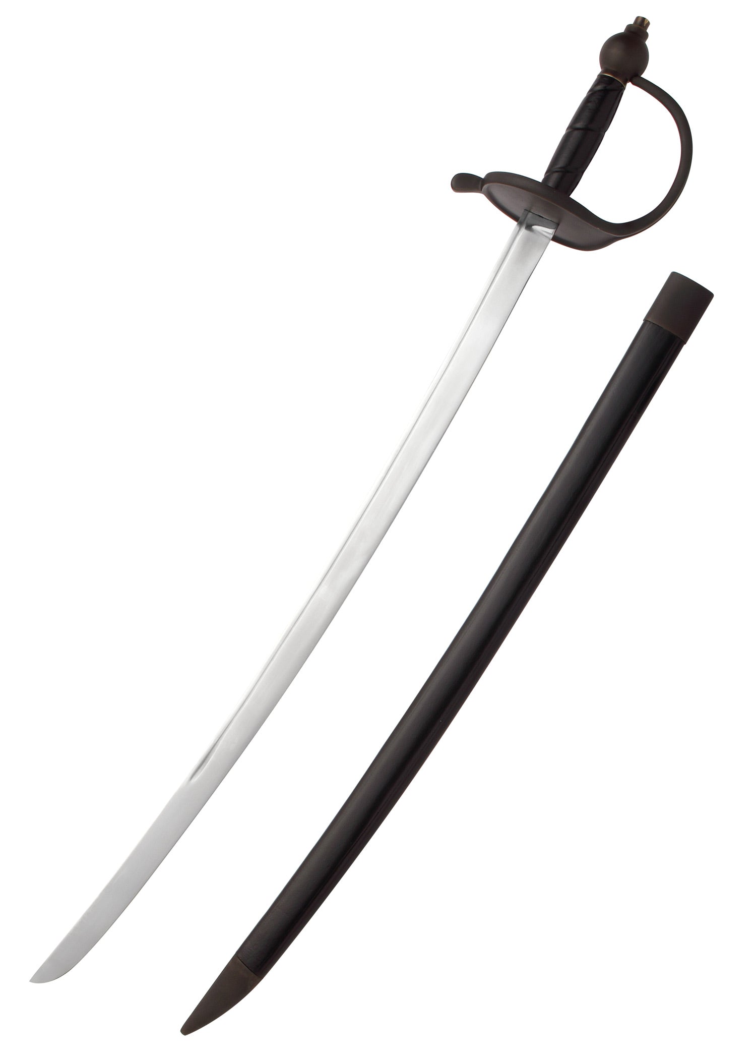 Sabre pirate d'abordage métal et fourreau cuir Pirates Wares