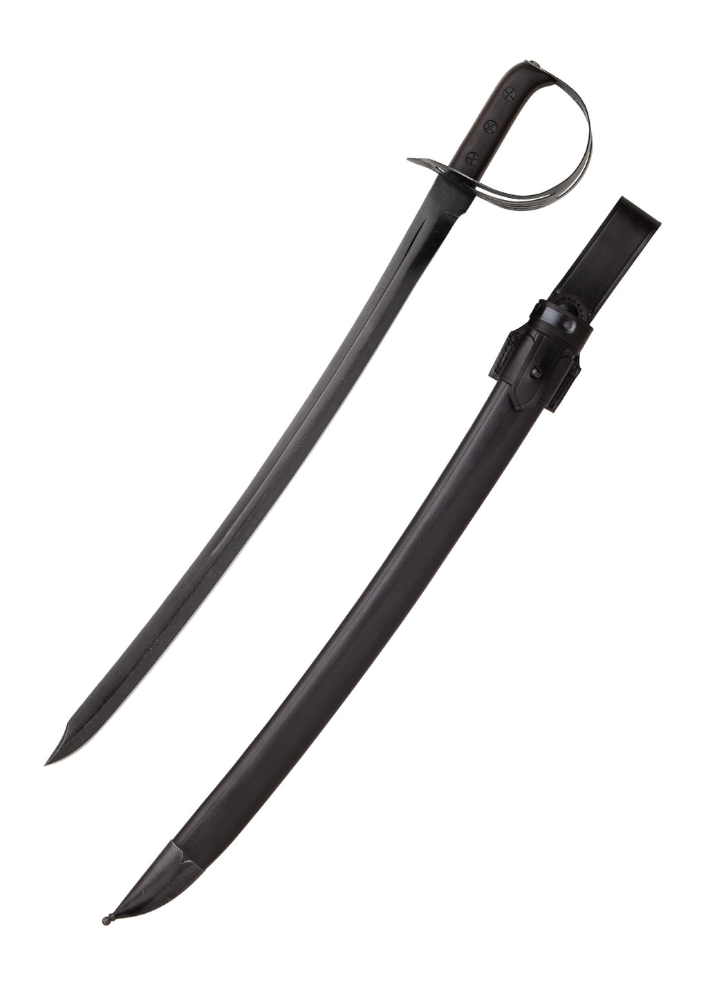 Sabre pirate noir d'abordage compact Pirates Wares